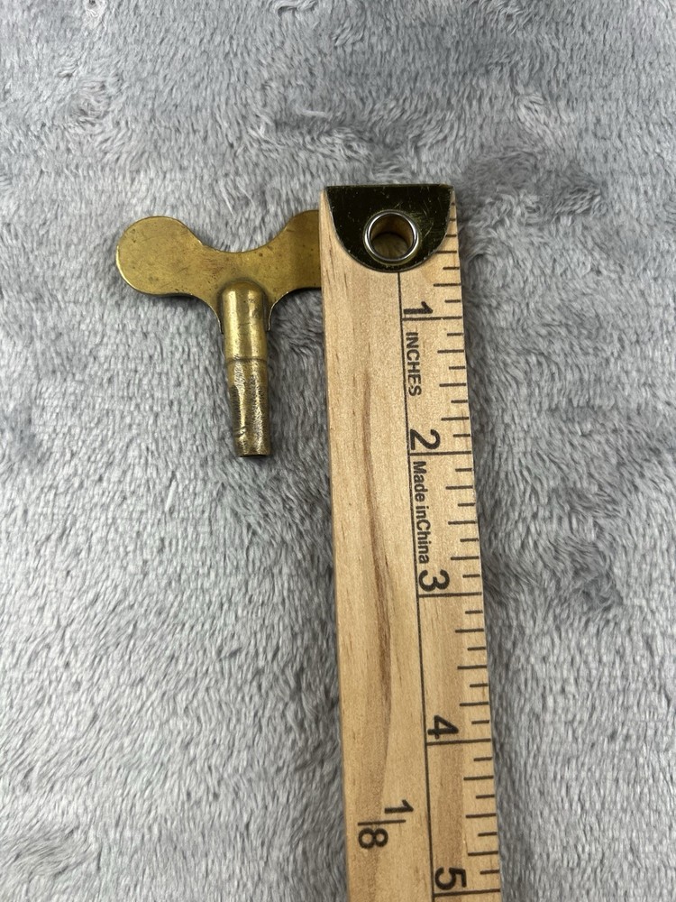 Vintage Brass Clock Winding Key Unbranded