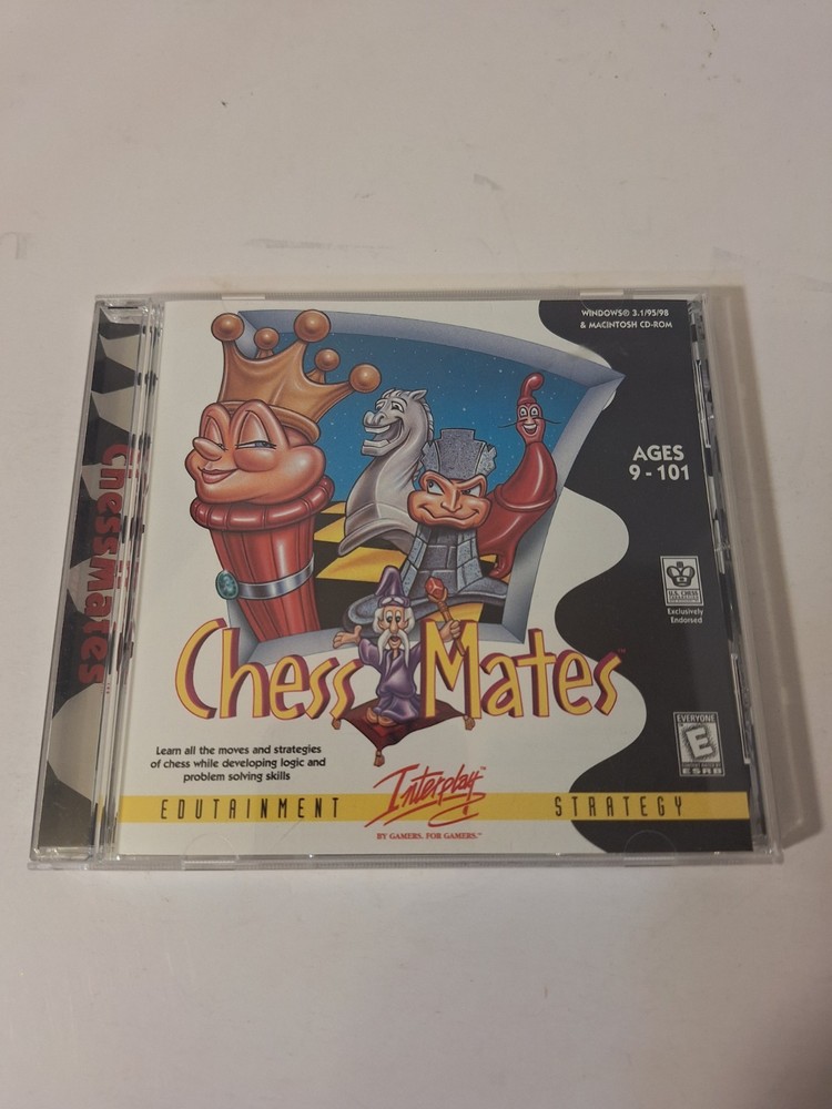 Chess Mates PC CD Learn To Play Strategy Computer Board Game