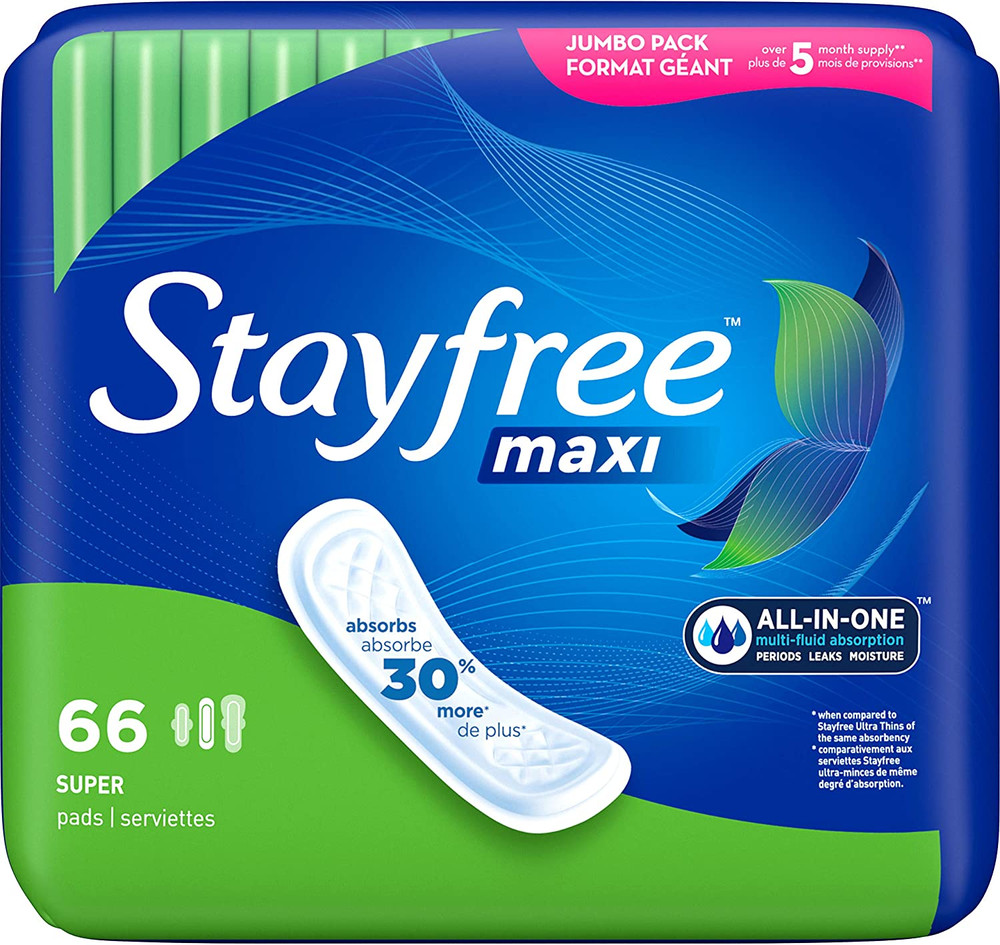 Maxi Pads for Women, Super - 66 Count