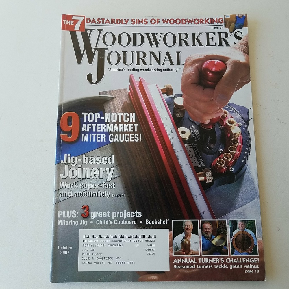Woodworkers Journal September/October 2007 Volume 31 Number 5