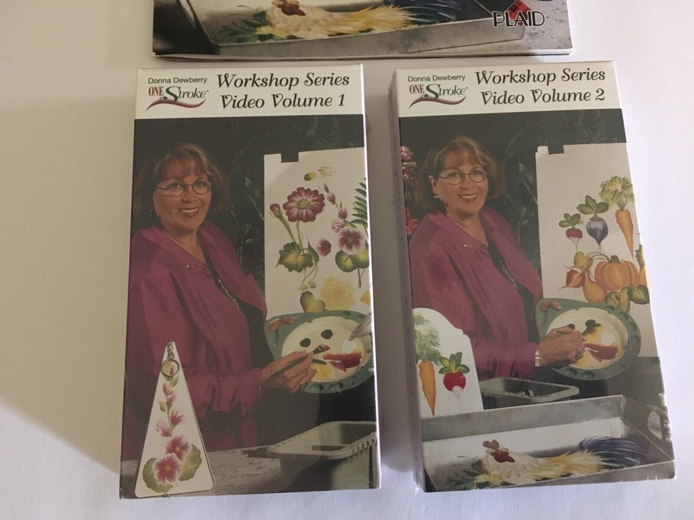One Stroke 2 VHS Workshop Series 1 and 2 Videos + Teaching Manual with patterns