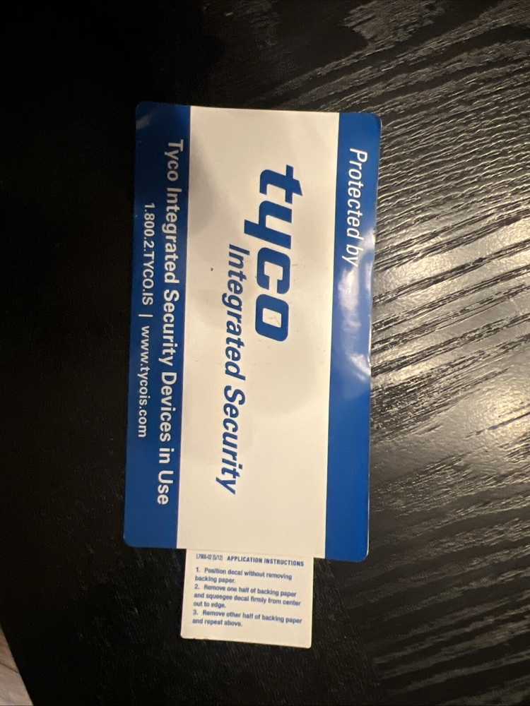 Tyco integrated security stickers Lot 4