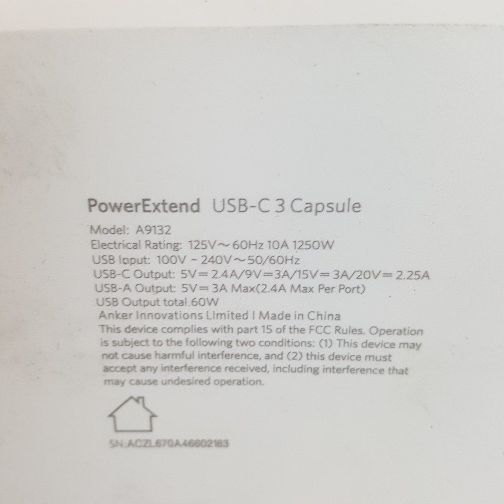 Anker PowerExtend A9132 USB-C 3 Capsule Power Strip Surge Protector