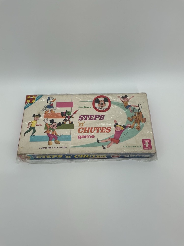 Vintage Disney Steps N Chutes Game Transogram Complete