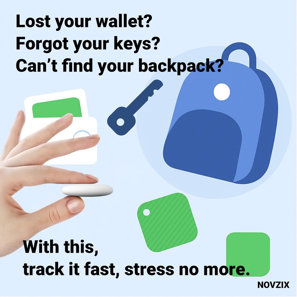 Android Compatible Air Tag - Tracker Tags for Phones, Supports Black