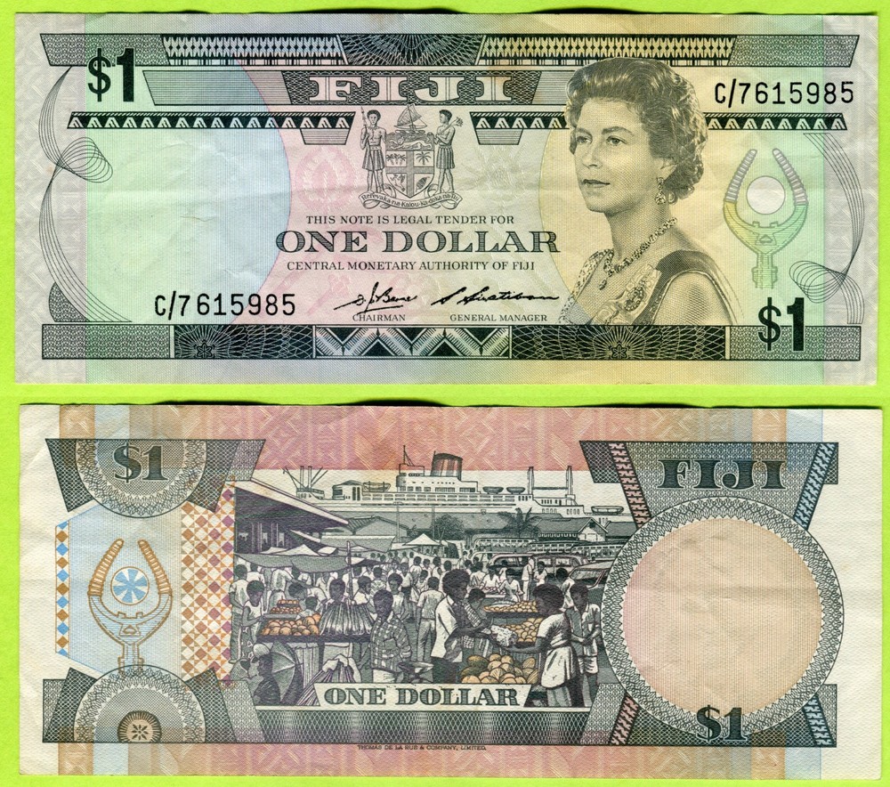 Fiji 1 Dollar ND(1983) P81 VF+ #615985