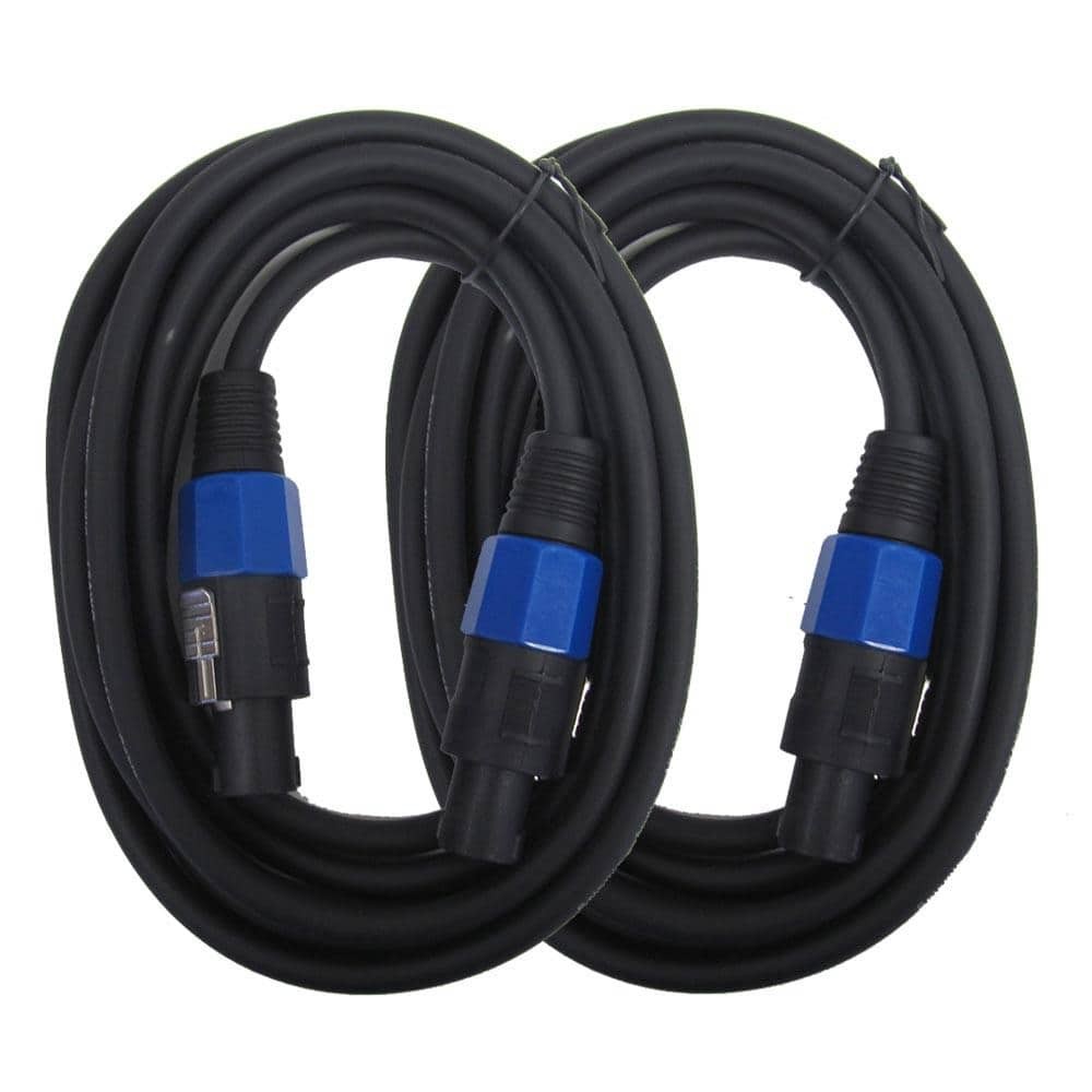 Two Speakon to Speakon Speaker Cables 10ft