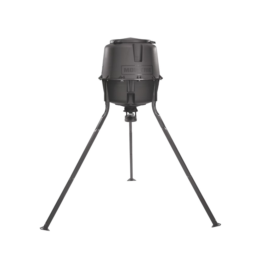 Moultrie 200 LB Deer Feeder Standard, Bluetooth Tripod Feeder with 360° Coverage