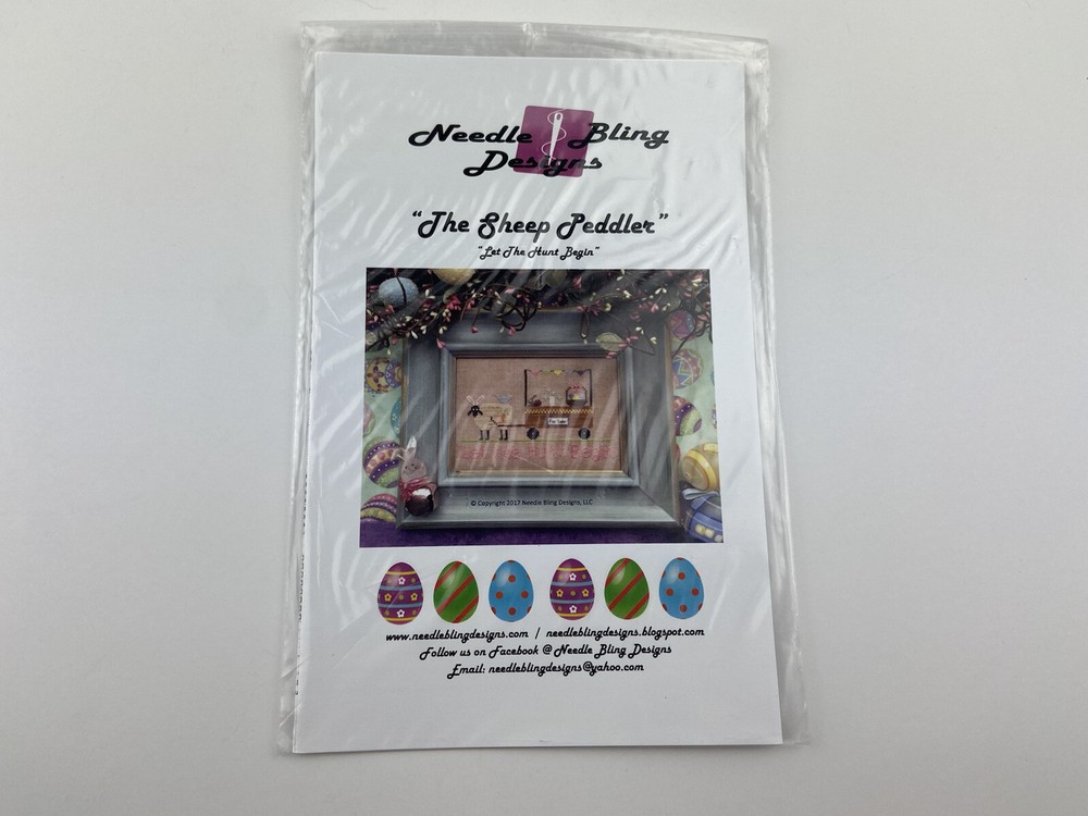 Needle bling design the sheep peddler Cross Stitch Pattern sampler