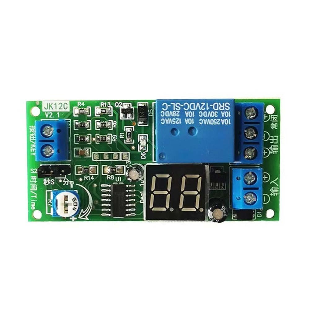 12V Digital Timing Relay Module with Adjustable 1-99 Seconds Minute Delay