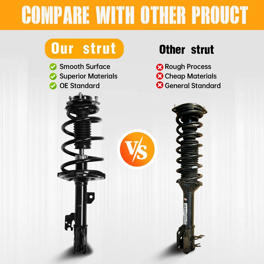 Front Complete Struts Shocks & Spring Assemblies For 2011-2014 Toyota Sienna