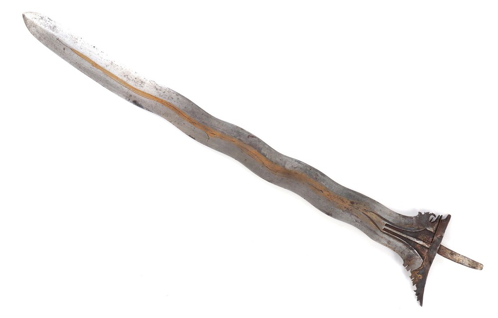 Laminated 9-Wave Moro Kris Blade