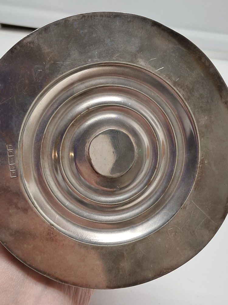 Antique Silver-Plated Repousse Candlestick Holders