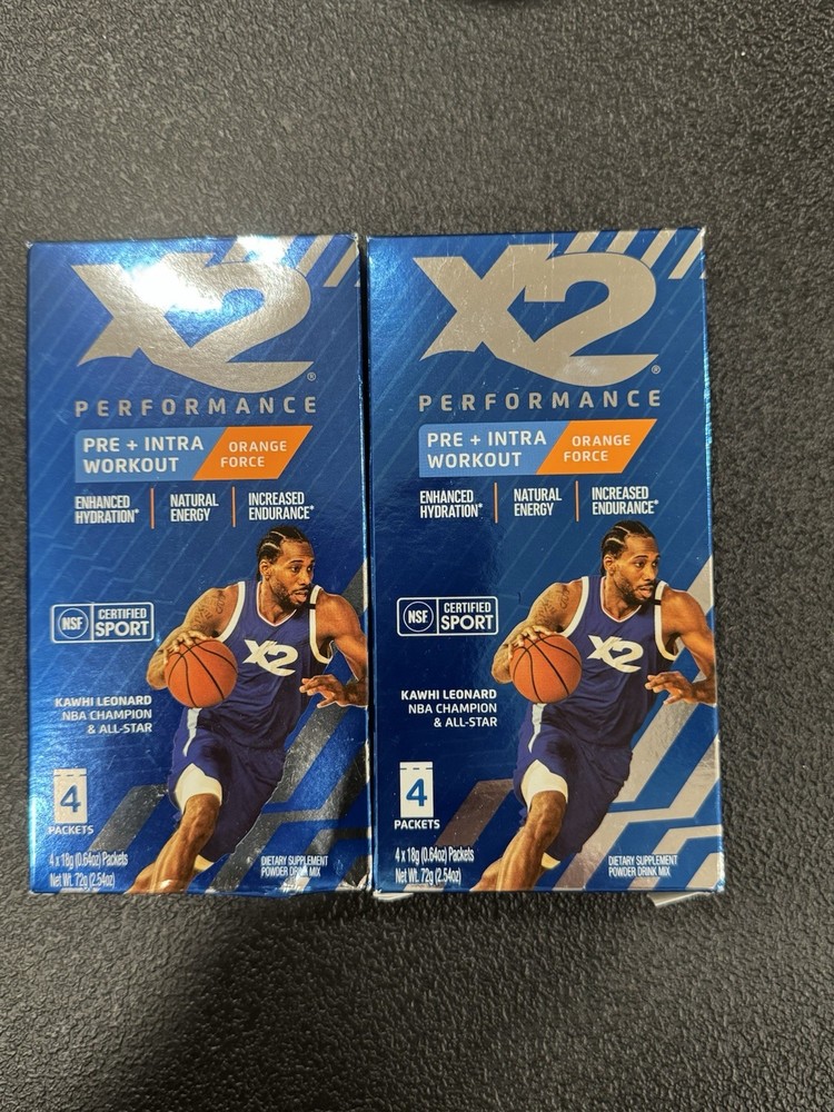 2 Pack!! Performance Pre + Intra Workout Powder Orange Force Drink Mix Packets.