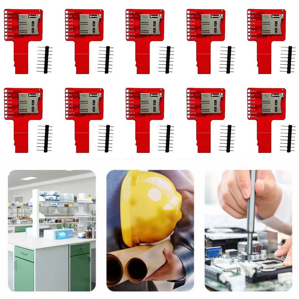 10 pcs Red PCB TF Card Adapter Board For FOR SPI MP3 Storage Interface