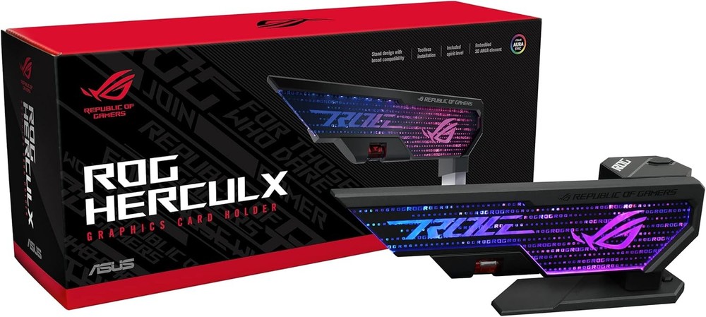 ASUS ROG Herculx GPU Holder Bracket Aura Sync RGB