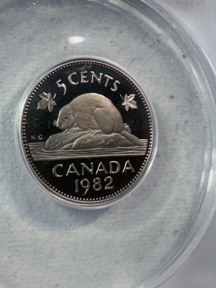 1982 Canada 5 Cents Proof Graded PR 69 DCAM by ANACS