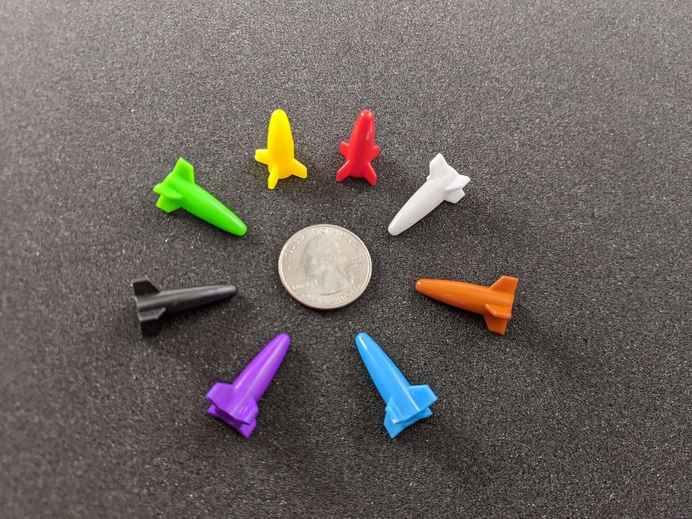 Plastic Rocket Ship Game Piece