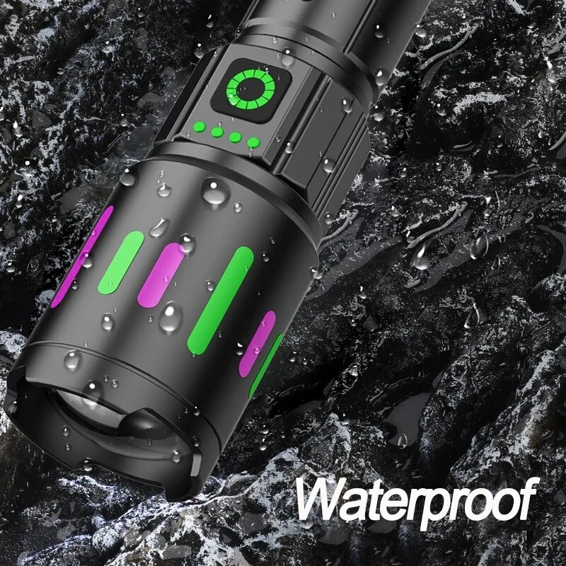 99000000LM Super Bright LED Flashlight USB Rechargeable Zoomable Tactical Torch