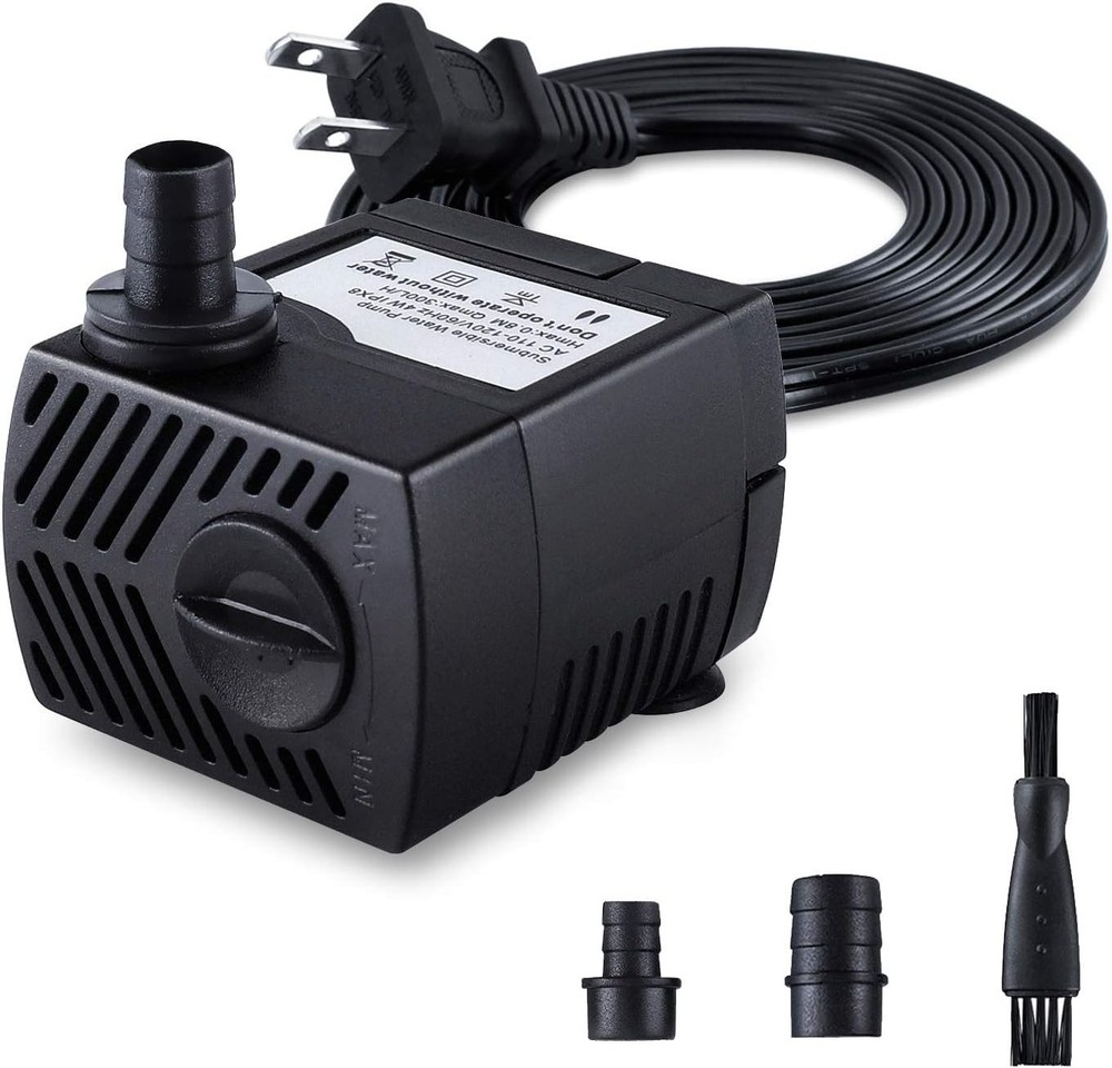 Submersible Pond Pump 80GPH 4W 7.2ft Cord
