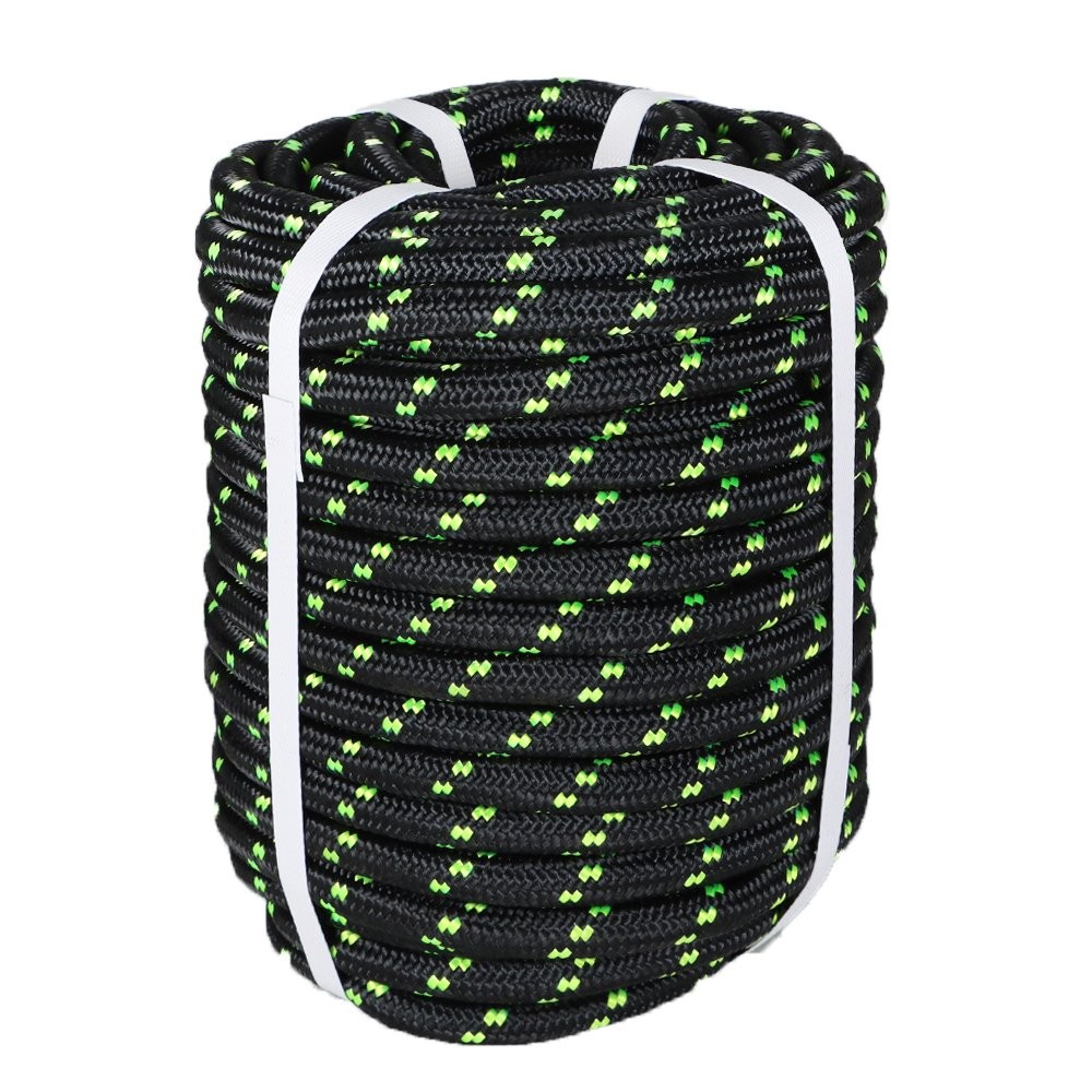 Double Braid Polyester Rope 6180Lbs Breaking Strength 1/2" × 100' Bull Rope