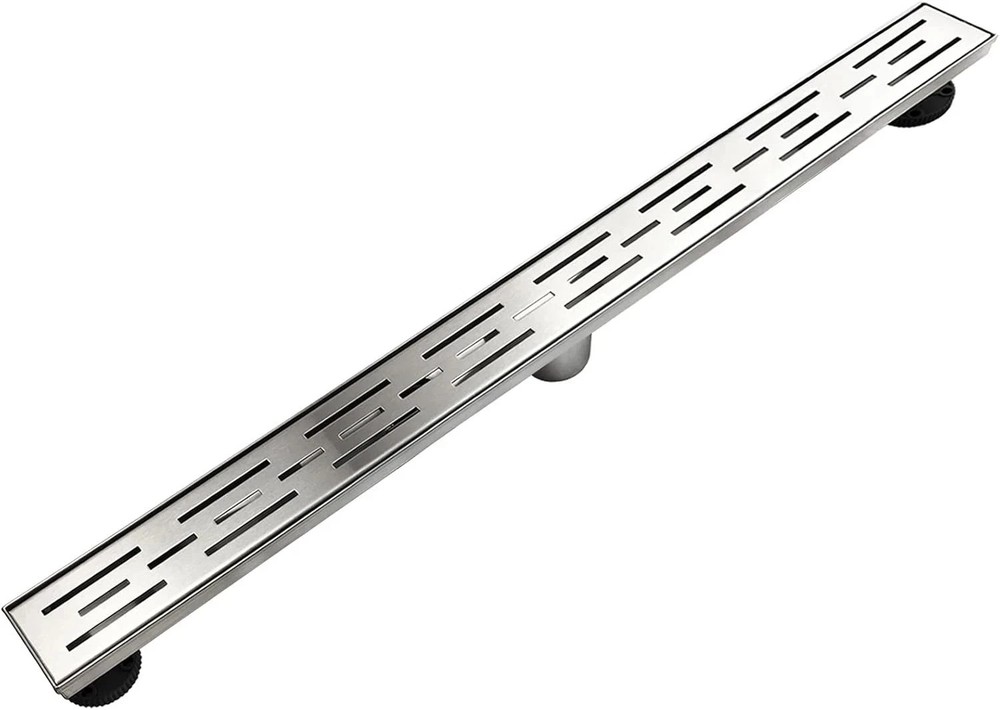 Brushed Stainless Steel 32-Inch Linear Shower Drain with Brick Pattern Grate 🛁