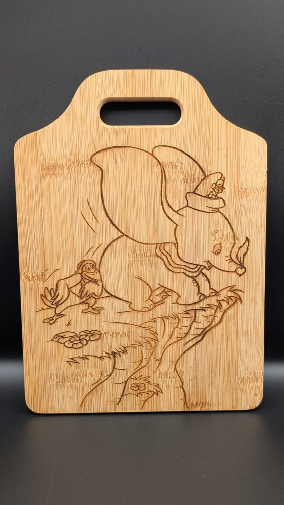 Disney Dumbo Lazer Engraved Bamboo Cutting Board