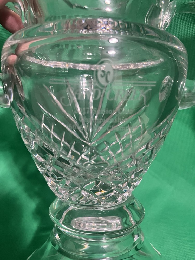 Sterling Cut Glass Trophy