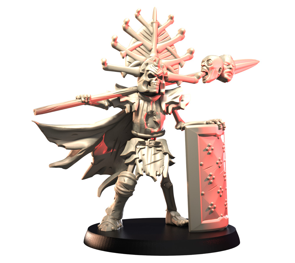 Skeleton Commander - Pose 5 | 3DIPStudios | Blood of Bones | Miniature | 32mm