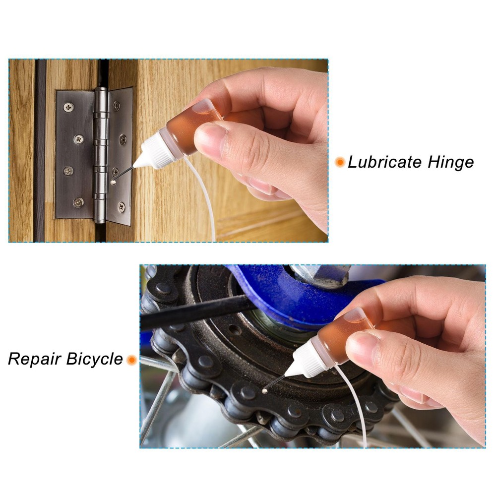 20Pcs Needle Tip Bottle Precision Plastic Applicator with White Cap 5ml