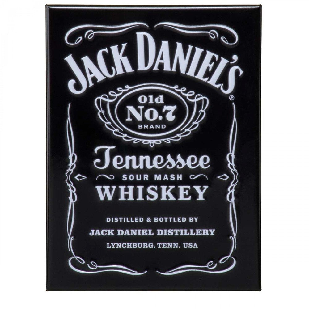 Jack Daniel's Label Embossed Magnet Black