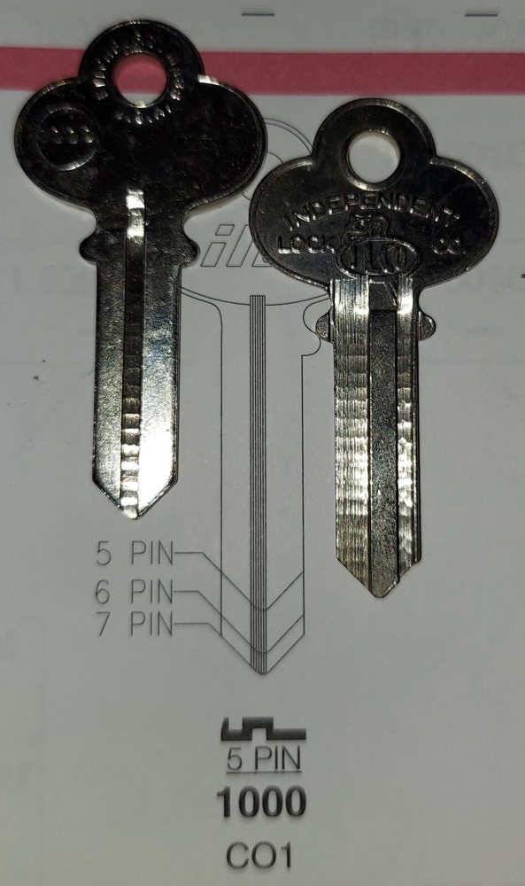 Corbin, 1000, CO1, 144, Vintage Key (1) Blank.