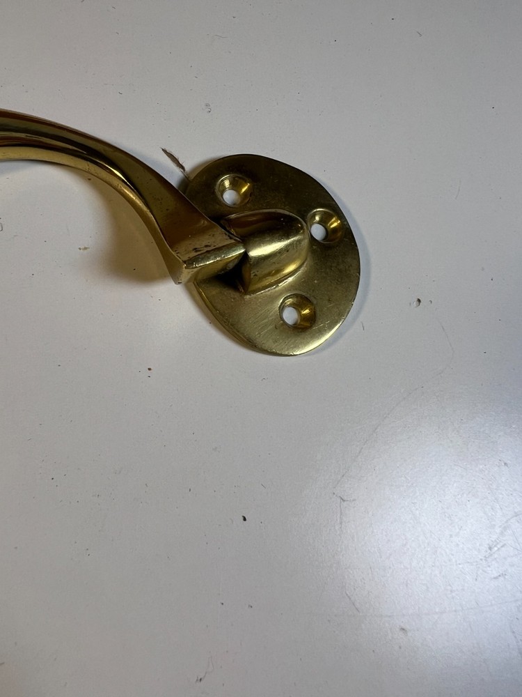 Antique Solid Brass Folding Chest Handle Drop Pull 6.5” Marine Campaign Trunk