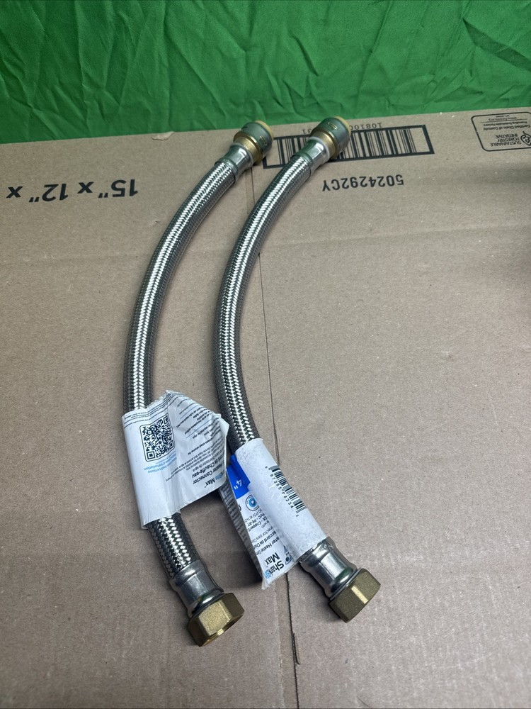 LOT OF 2 SharkBite 3/4" Fip 15" Connection System Water Heater Connector New