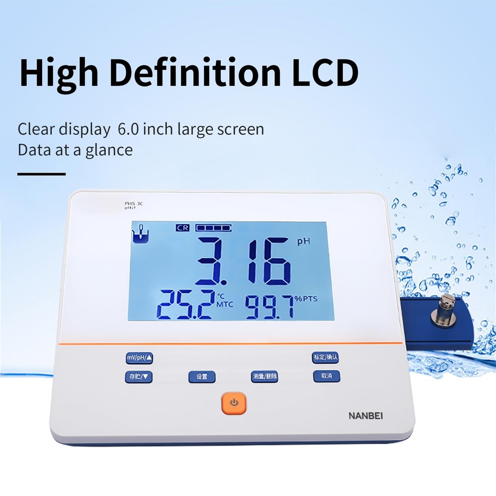NANBEI Instruments,Lab Benchtop pH Meter PH100B-Economically Based