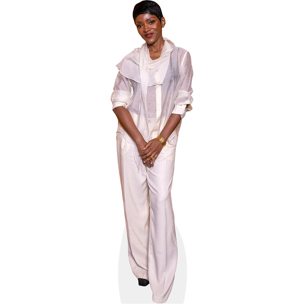 Caroline Chikezie (White Outfit) Mini Size Cutout