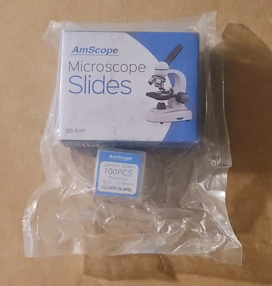 AMSCOPE 50 PRE-CLEANED BLANK MICROSCOPE SLIDES