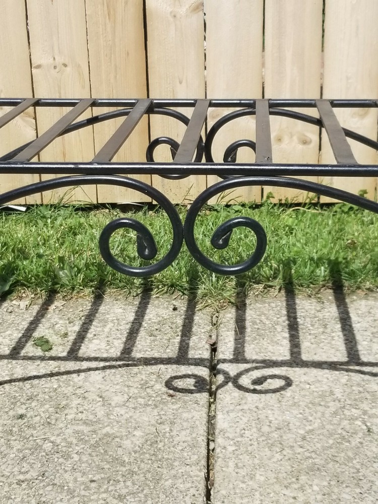 Vintage Wrought Iron Double Bench Mid-Century Modern