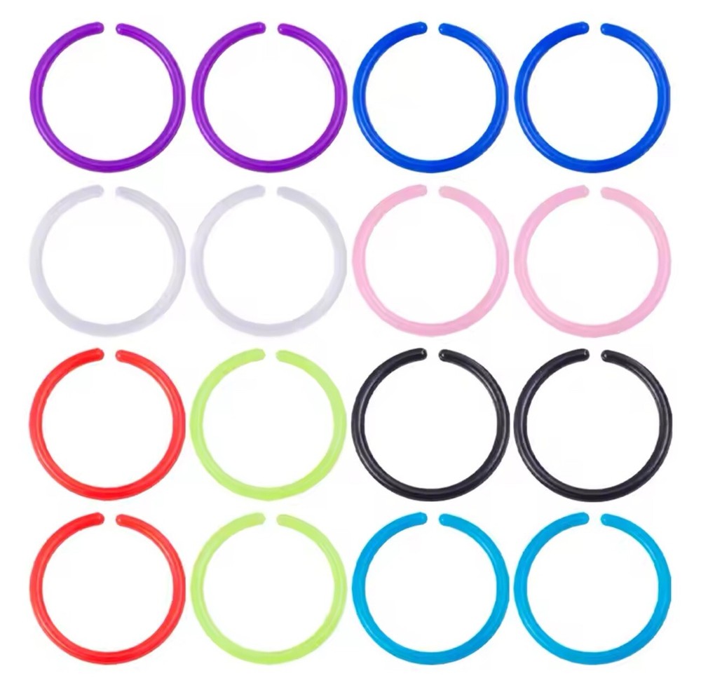 22 Gauge Hypoallergenic BioFlex Retainer Nose Ring Hoops