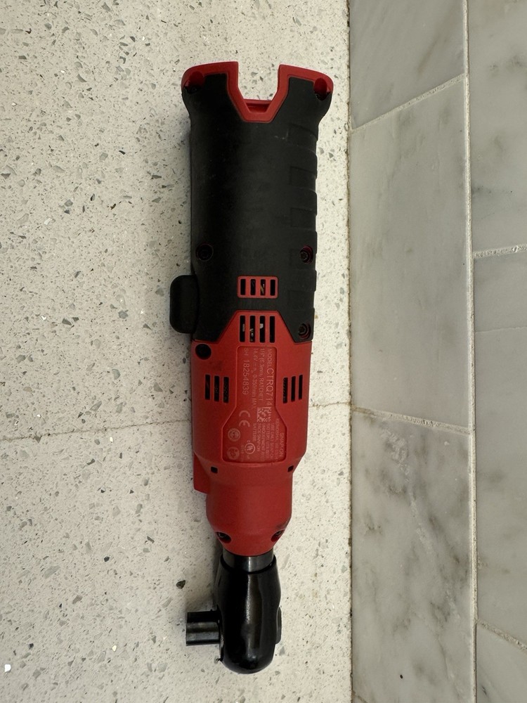 Snap On CTRQ714 Red 1/4” Hex Ratchet Microlithium 14.4v Tool Only EXCELLENT