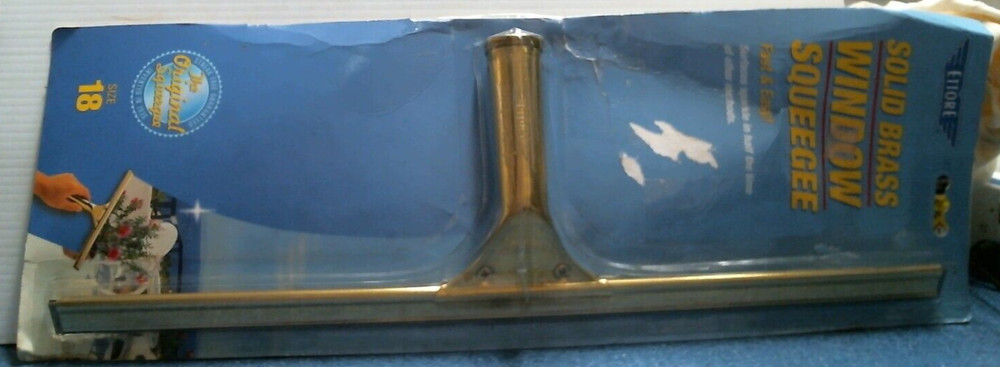 Ettore Solid Brass Window Squeegee 18"  (10018) FS