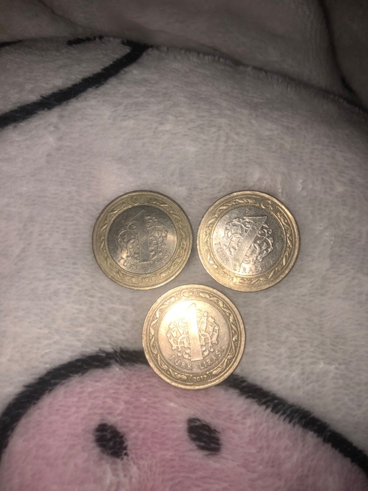 Turkey 1 Lira ( 3pcs ) Years 2016,2017,2018