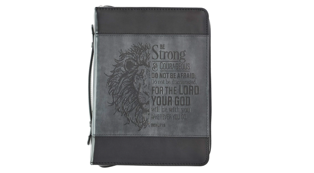 Bible Cover Case Organizer Zippered Protector Durable Leather Spine Handle Large