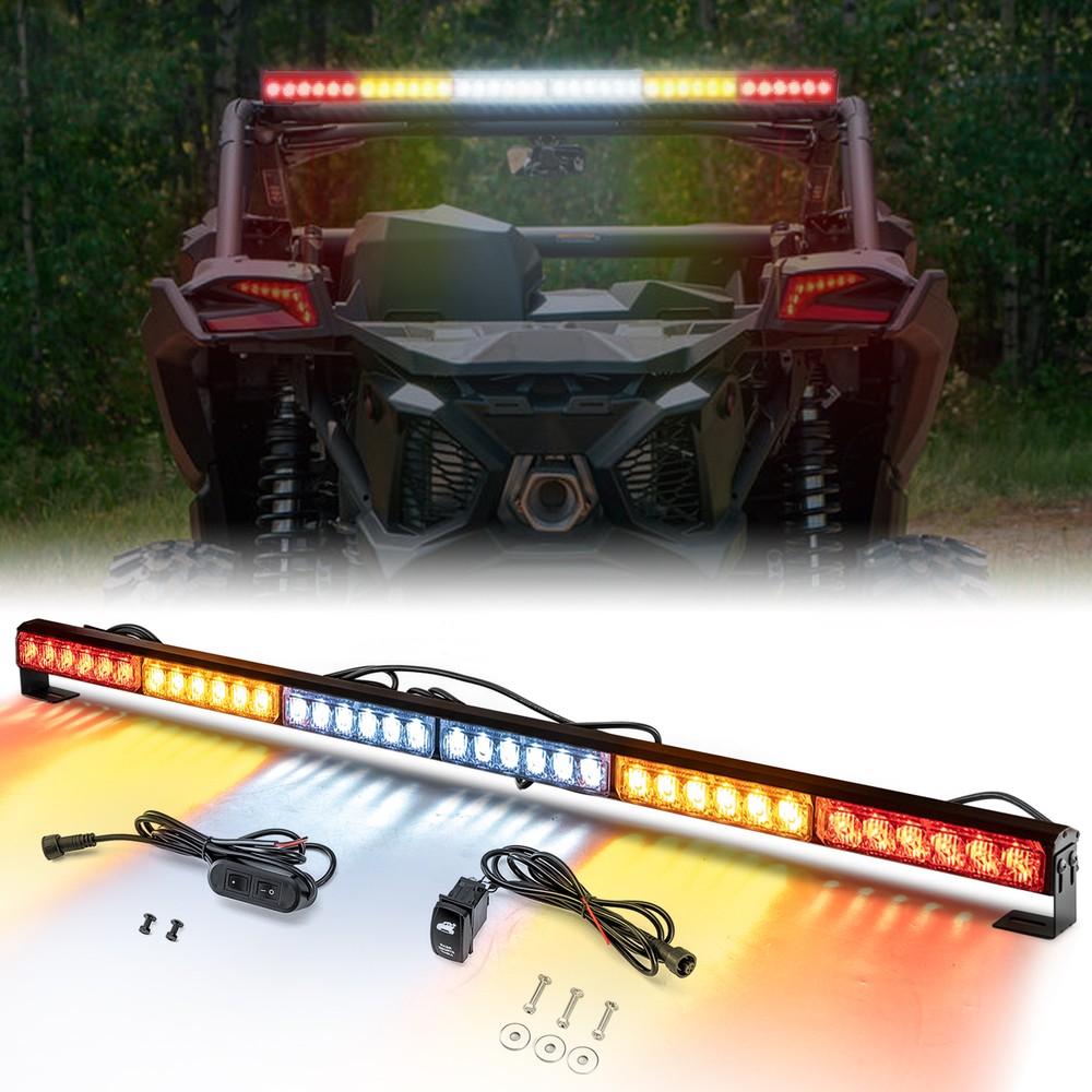 WEISEN For Polaris RZR Pro XP/Pro R 36" Rear LED Chase Light Bar Reverse Brake