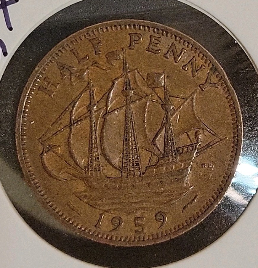 1959 Great Britain Half Penny