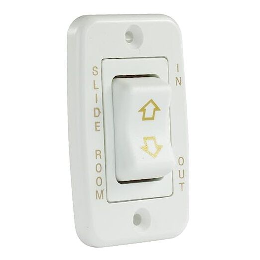 12345 Low Profile Slide-Out Switch with Bezel White