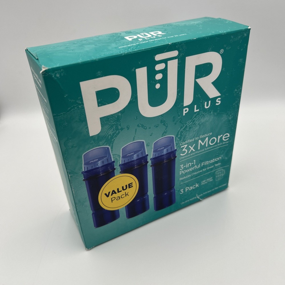 PUR PLUS 3-in-1 Water Pitcher Replacement Filter 3 Pack CRF-950Z