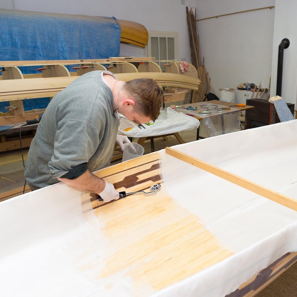 5 Pcs Fiberglass Roller Tools Kit, Laminating Silver