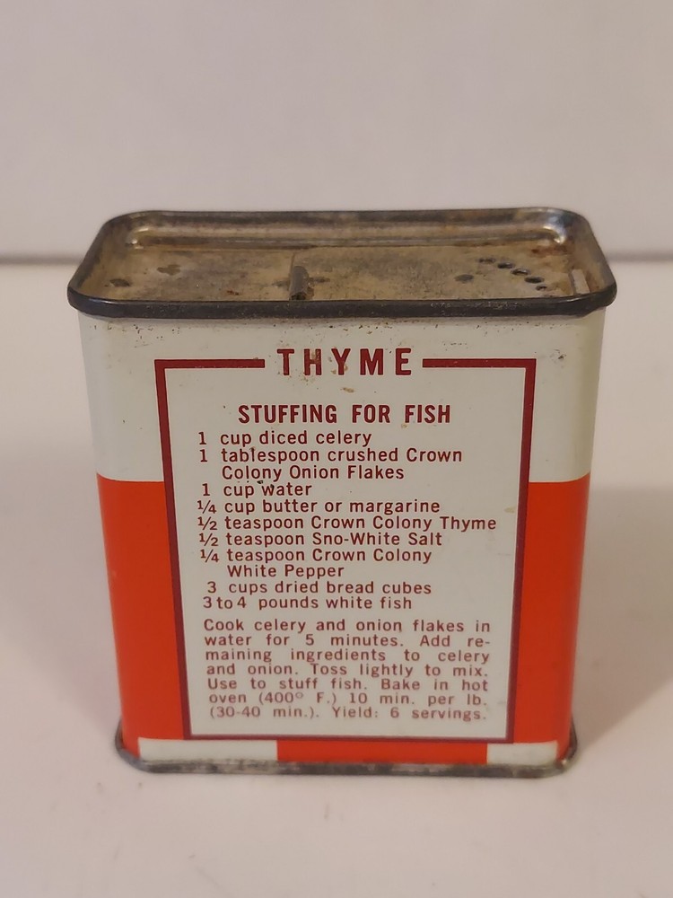 Crown Colony Brand 1960 Thyme Spice Tin