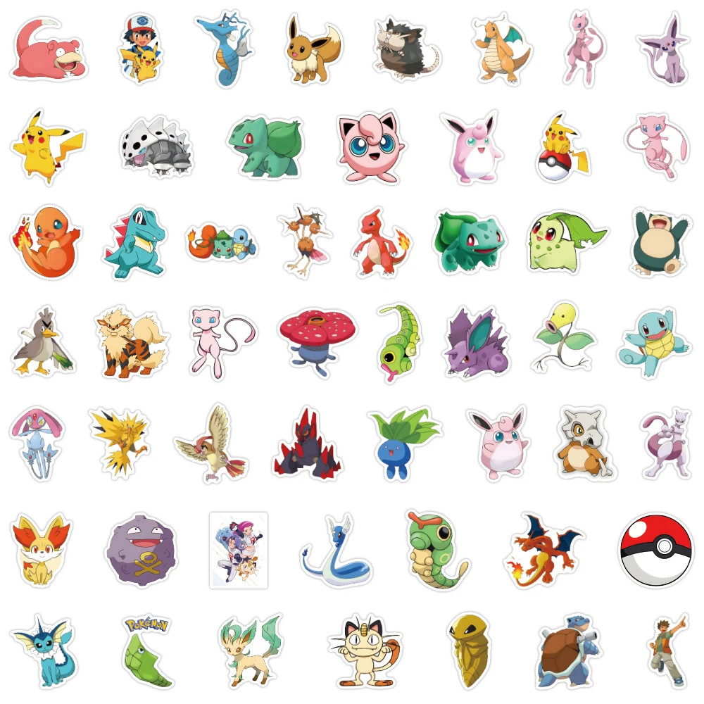 100 Pc Pokemon Stickers Classic Original Decals Charizard 151 Random Assortment